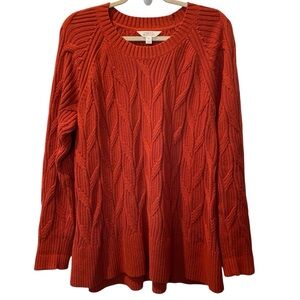 MARKET & SPRUCE Women’s Crewneck Knit Longsleeve Pullover Sweater Rust XXL